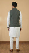 Forest Green Signature Nehru Fit Jacket | 100% Woolen