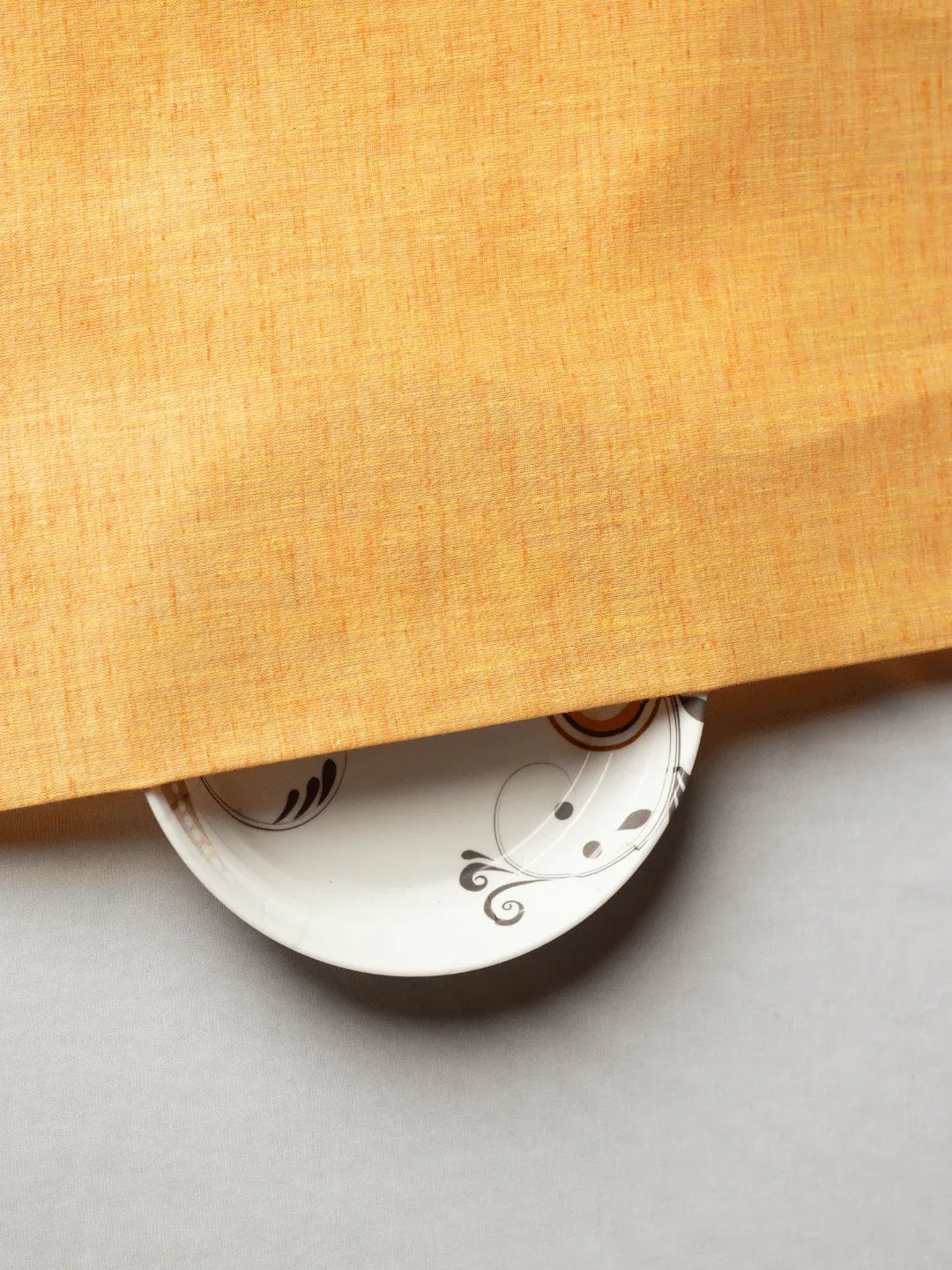 Light Orange Color Plain Traditional Khadi