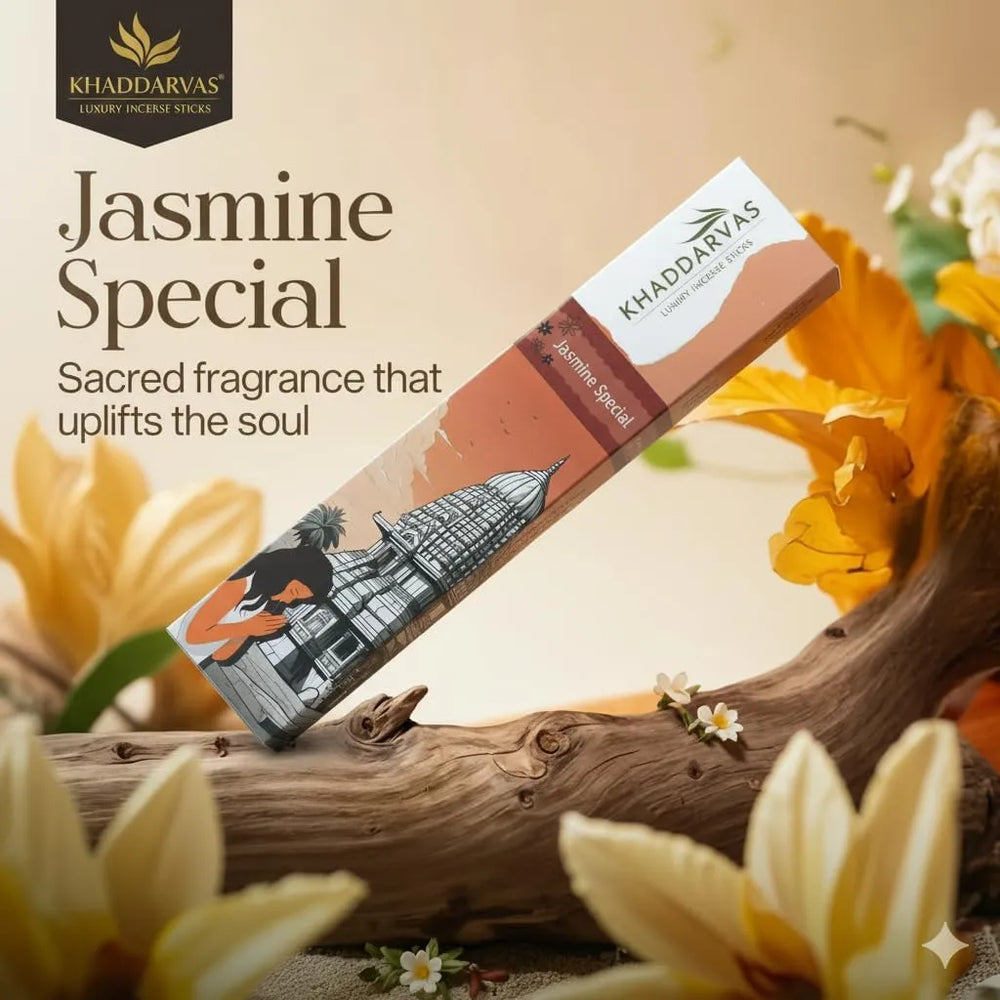 Jasmine Incense Sticks for Pooja | Refreshing Long-Lasting Aroma