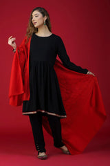 Splendid & Unique  Embroidered Pure Woolen Shawl ST-15