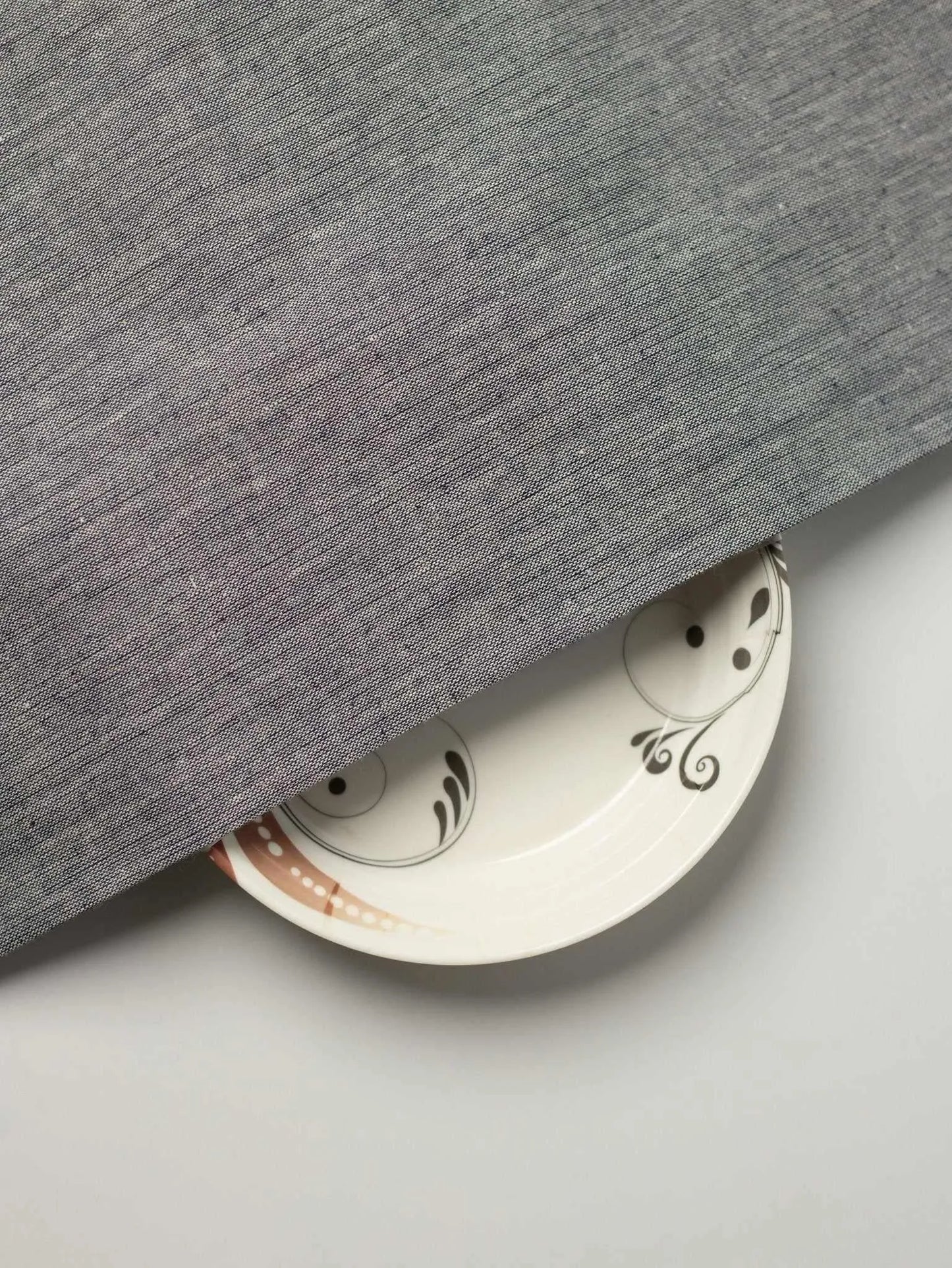 Grey Color Traditional Pattern Khadi Fabric