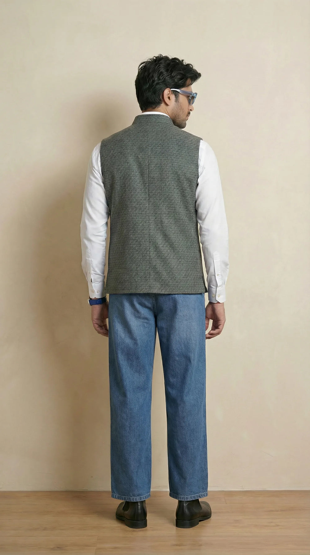 Forest Green Signature Nehru Fit Jacket | 100% Woolen