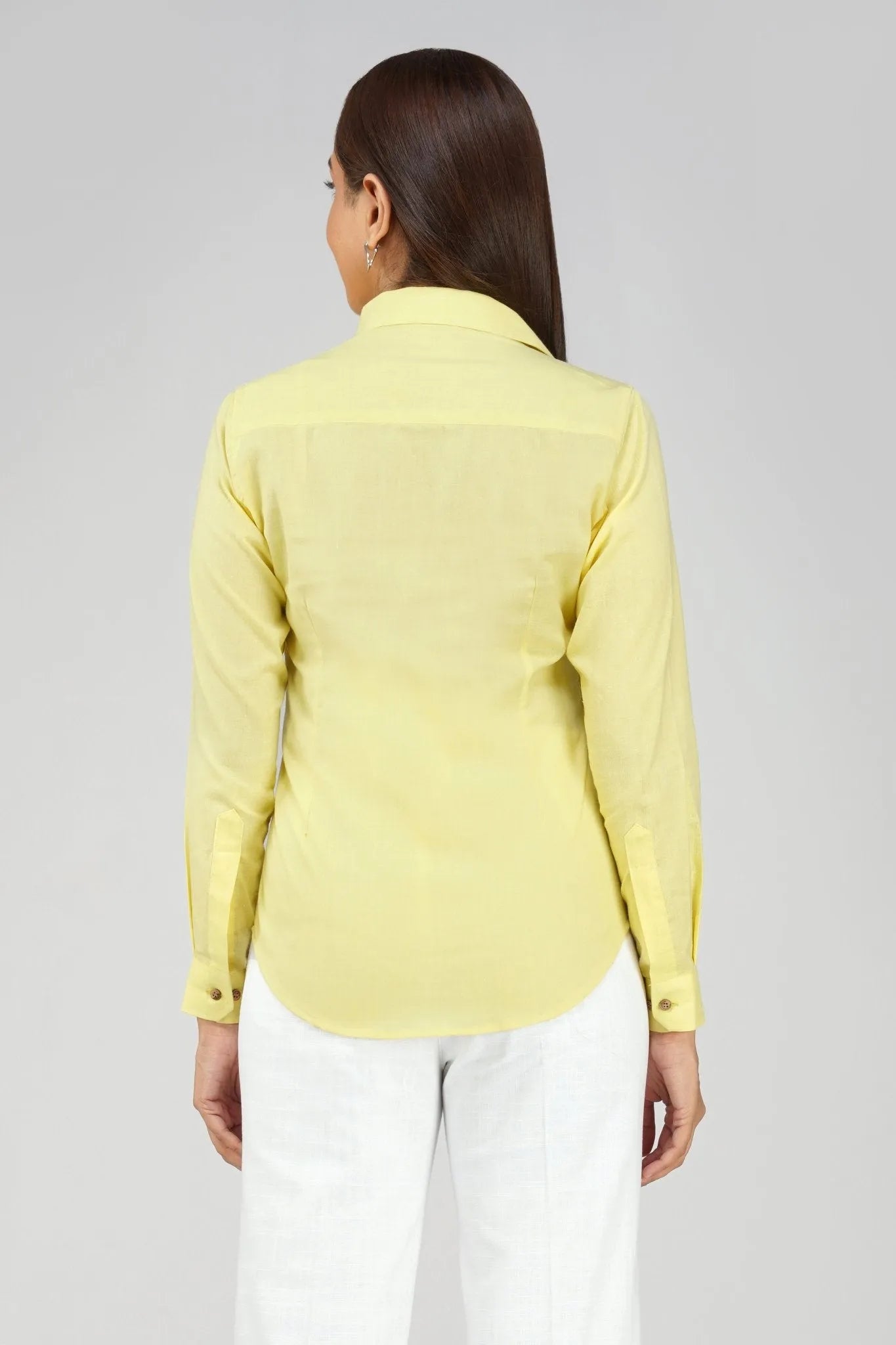 Women's Khadi Shirt Pastel Yellow