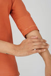 Women's Khadi Short Kurti Rust Orange