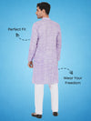 Purple Colour Khadi Kurta