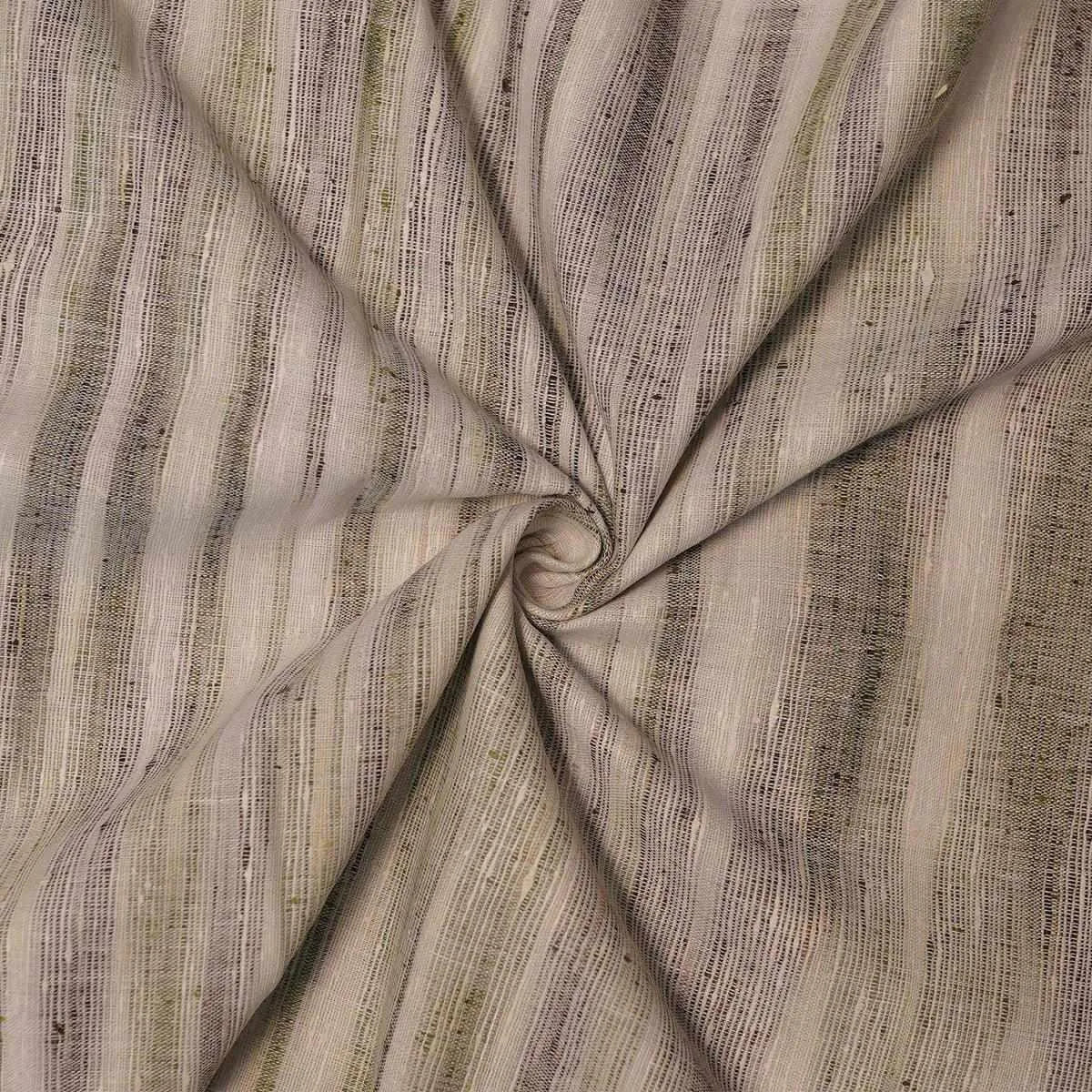 Khadi Kurta Pajama Fabric Combo Set - Unstitched Off Green Traditional Khadi