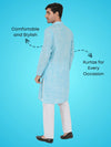 Light Blue Khadi Kurta