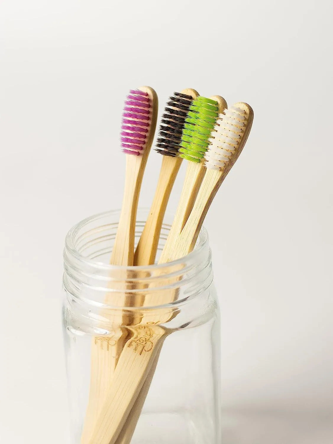 Premium Bamboo Toothbrush with Charcoal Activated Bristles Pack Of 4
