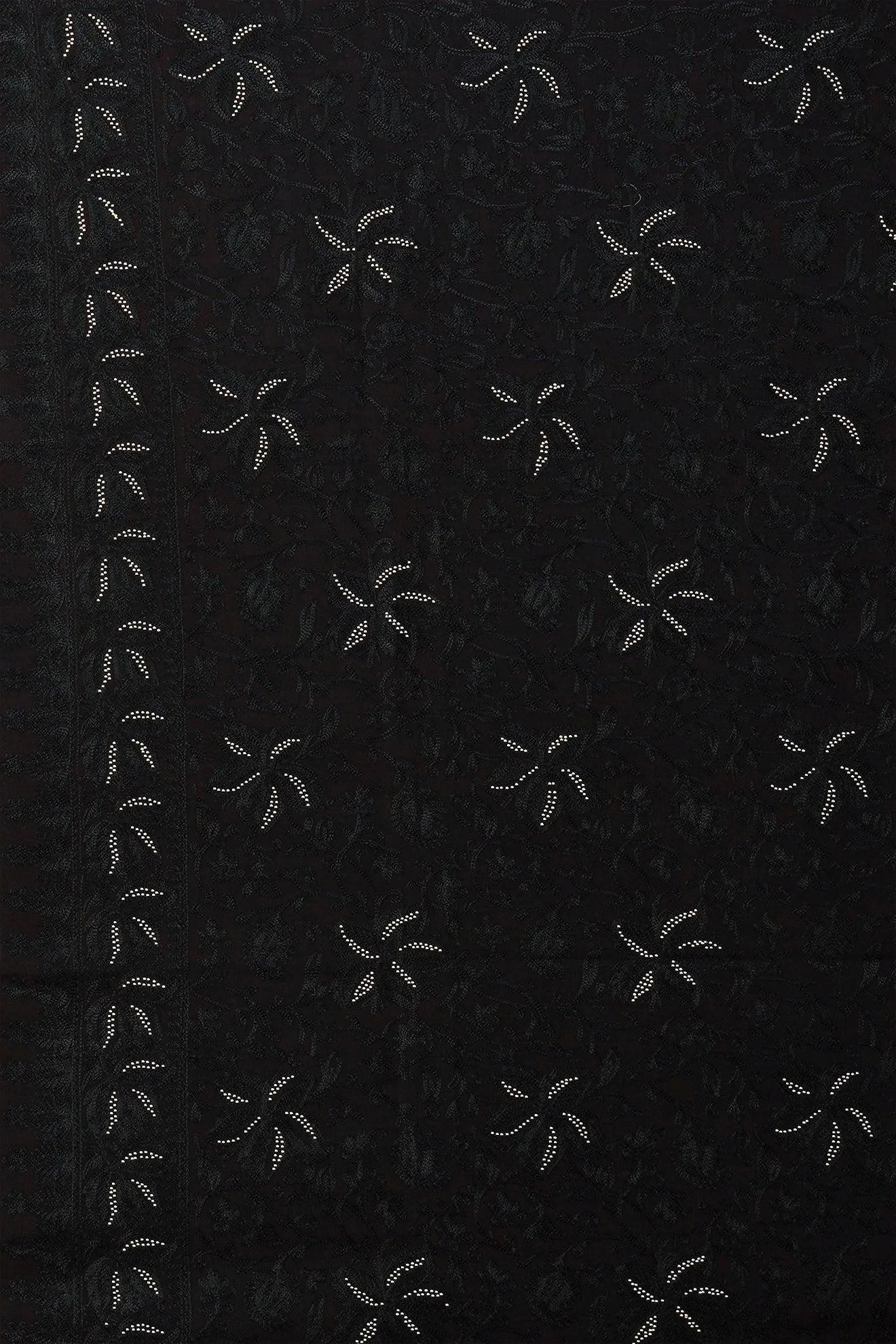 Handwoven Ethnic   Embroidered Pure Woolen Shawl ST-10