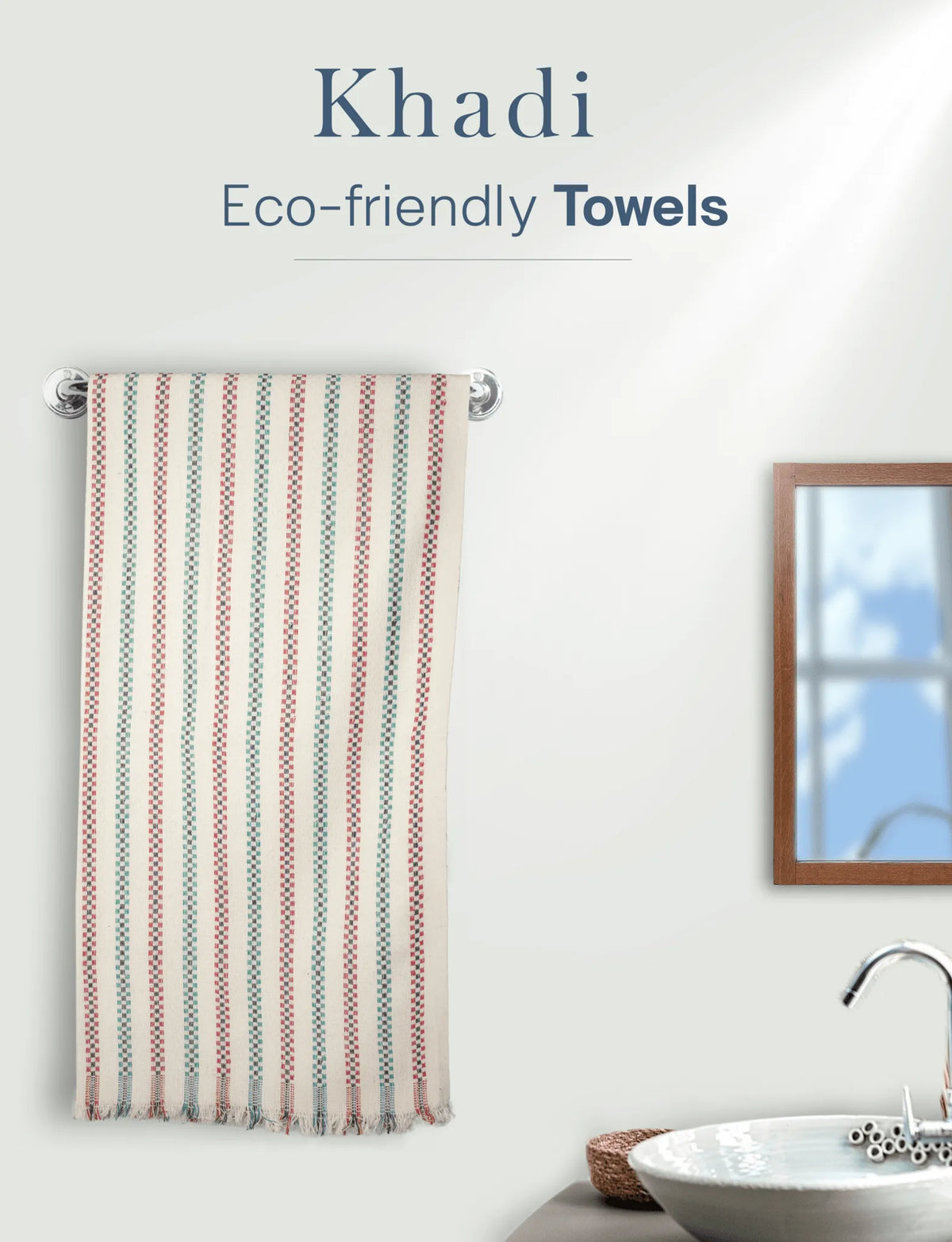 100% Cotton Khadi Towel Multi Check