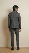 Stone Grey Tweed Blazer | 100% Wool, Classic Structured Fit