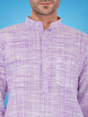 Purple Colour Khadi Kurta