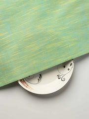 Light Green Color Traditional Pattern Khadi Fabric