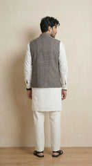 Smoke Grey Signature Nehru Fit Jacket | 100% Woolen
