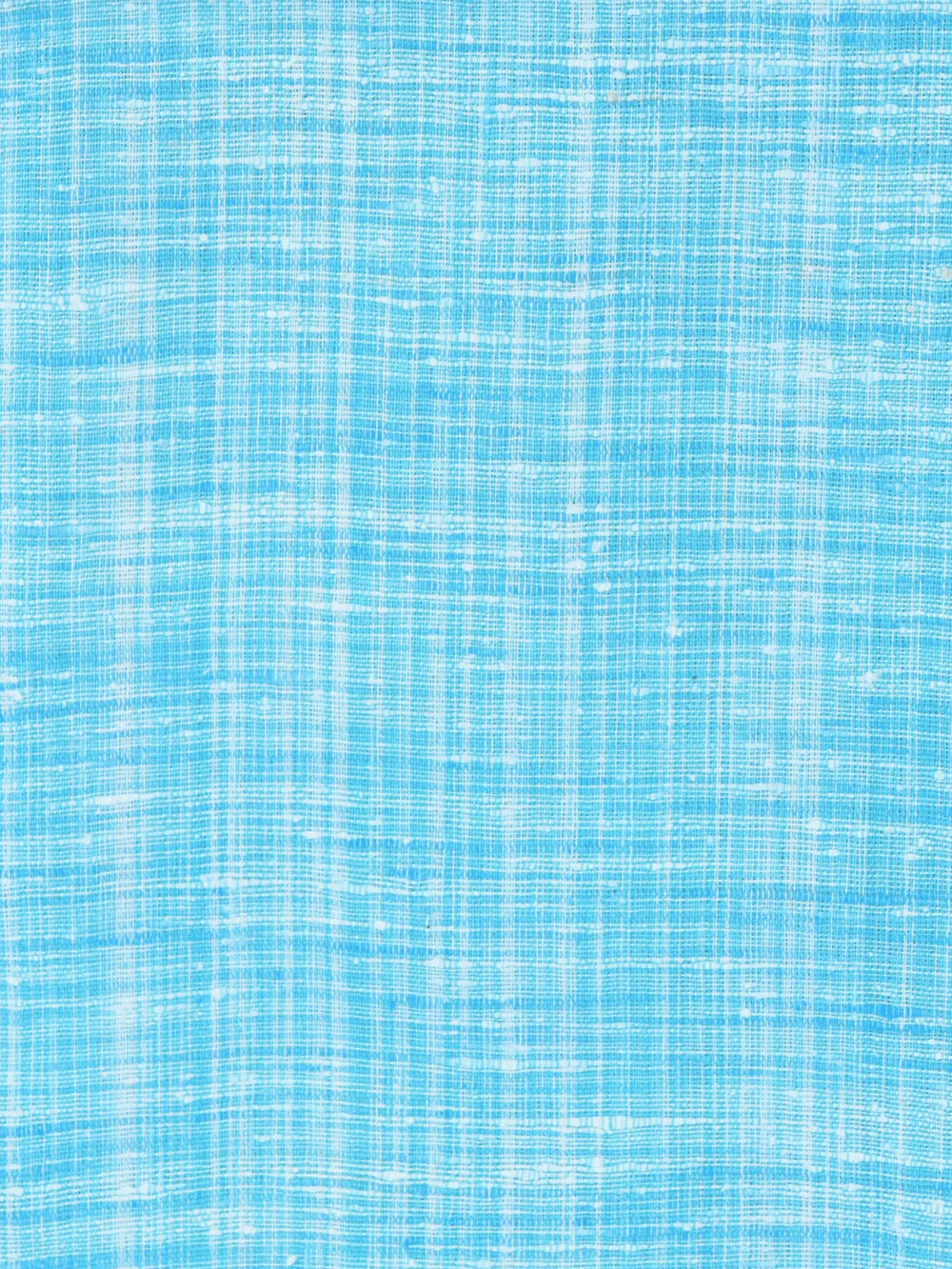 Sky Blue Traditional Pattern Cotton Khadi Fabric