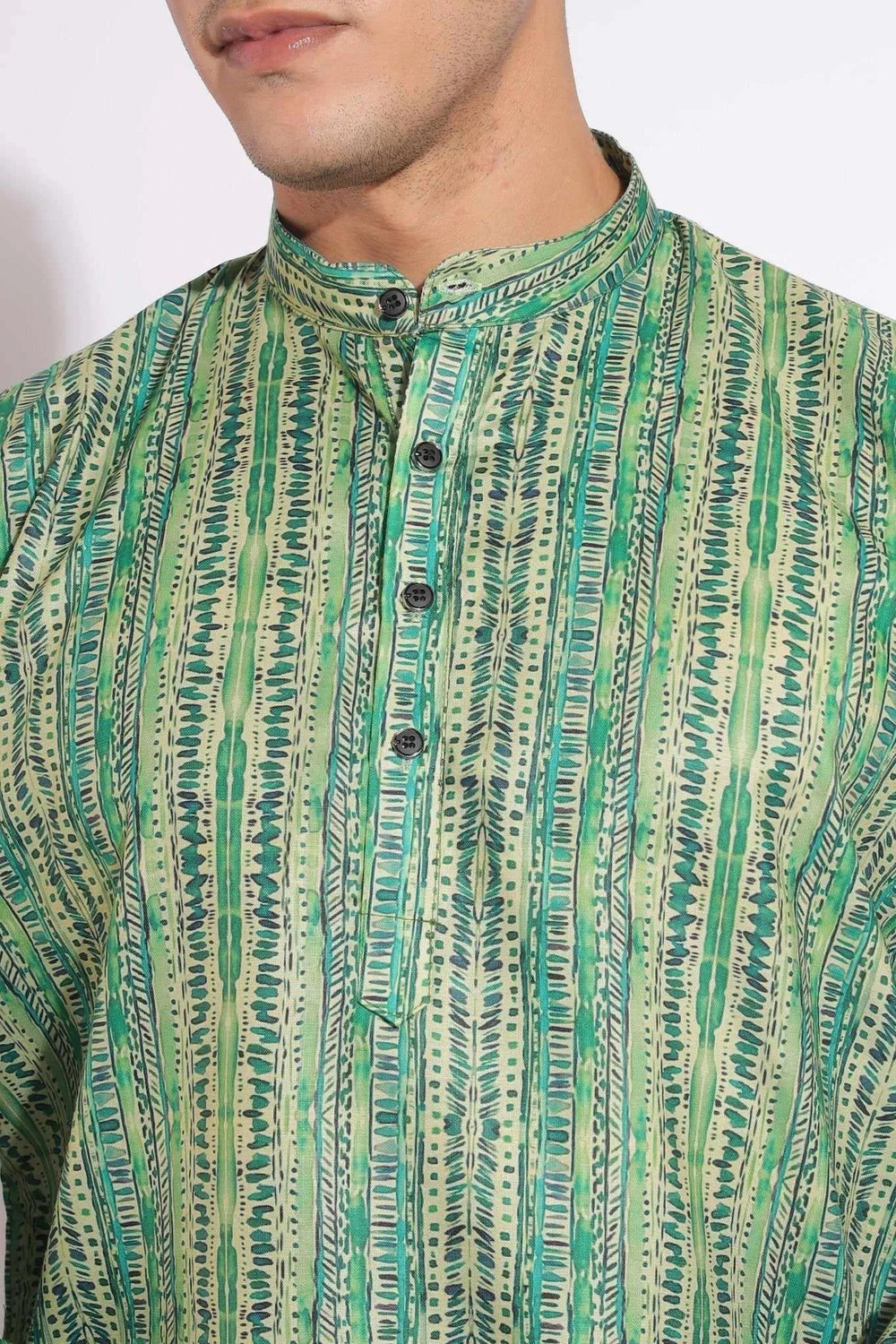 Standard Green Trending Design Print Kurta