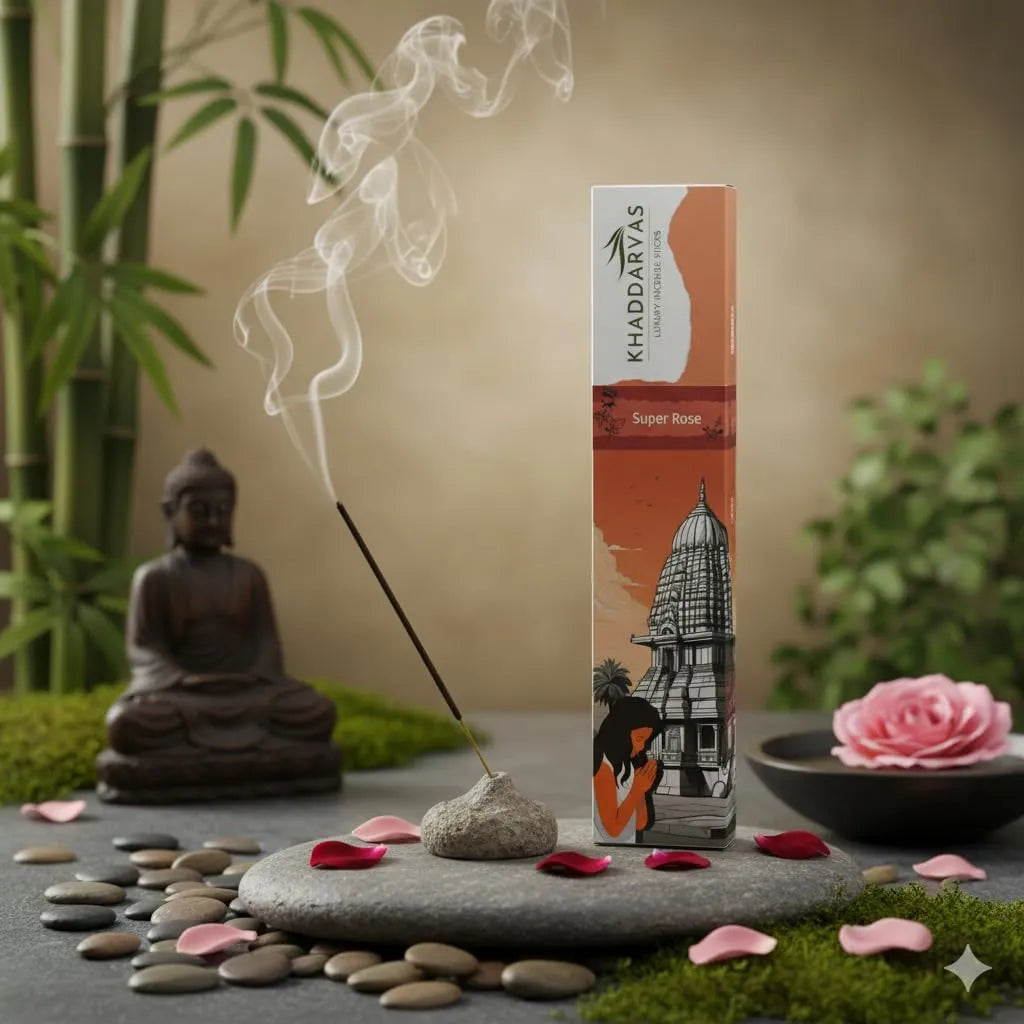 Super Rose Incense Sticks for Pooja | Refreshing Long-Lasting Aroma