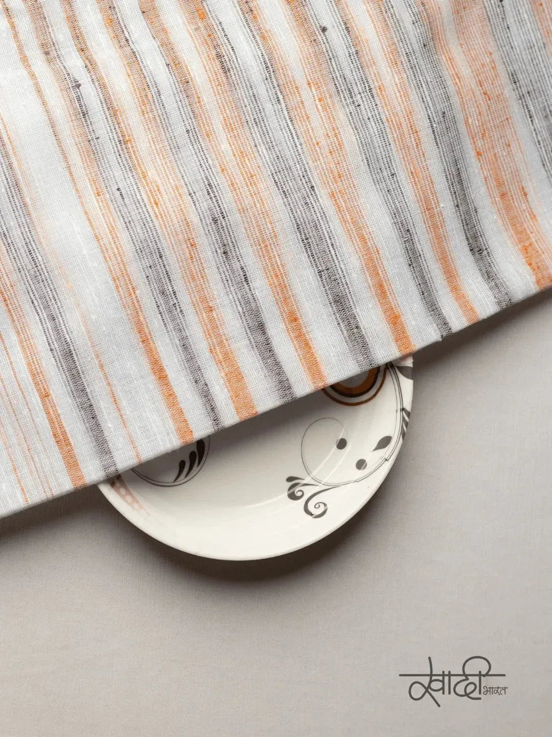 Vibrant And Exotic Traditional Pattern Cotton Khadi Fabric