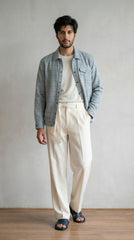 Men’s Grey Classic Wool Overshirt