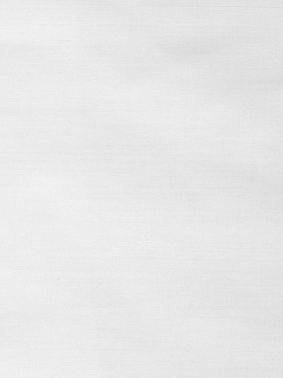 Pure White Plain Pattern Cotton Khadi