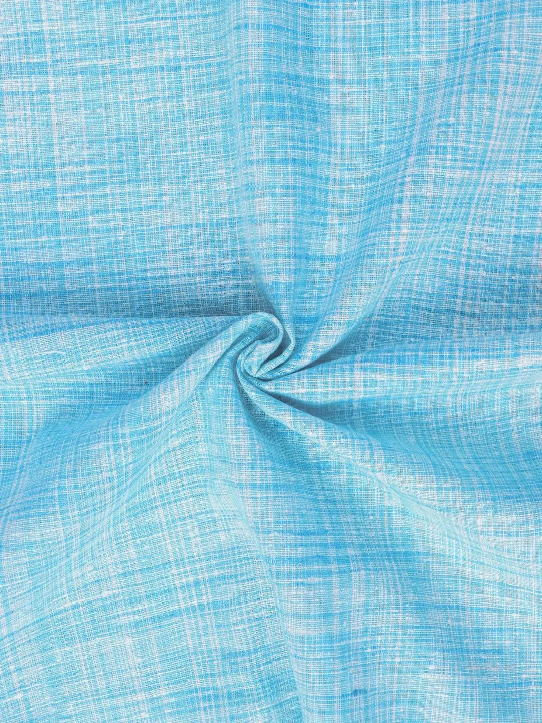 Pure White Plain Pattern Cotton Khadi