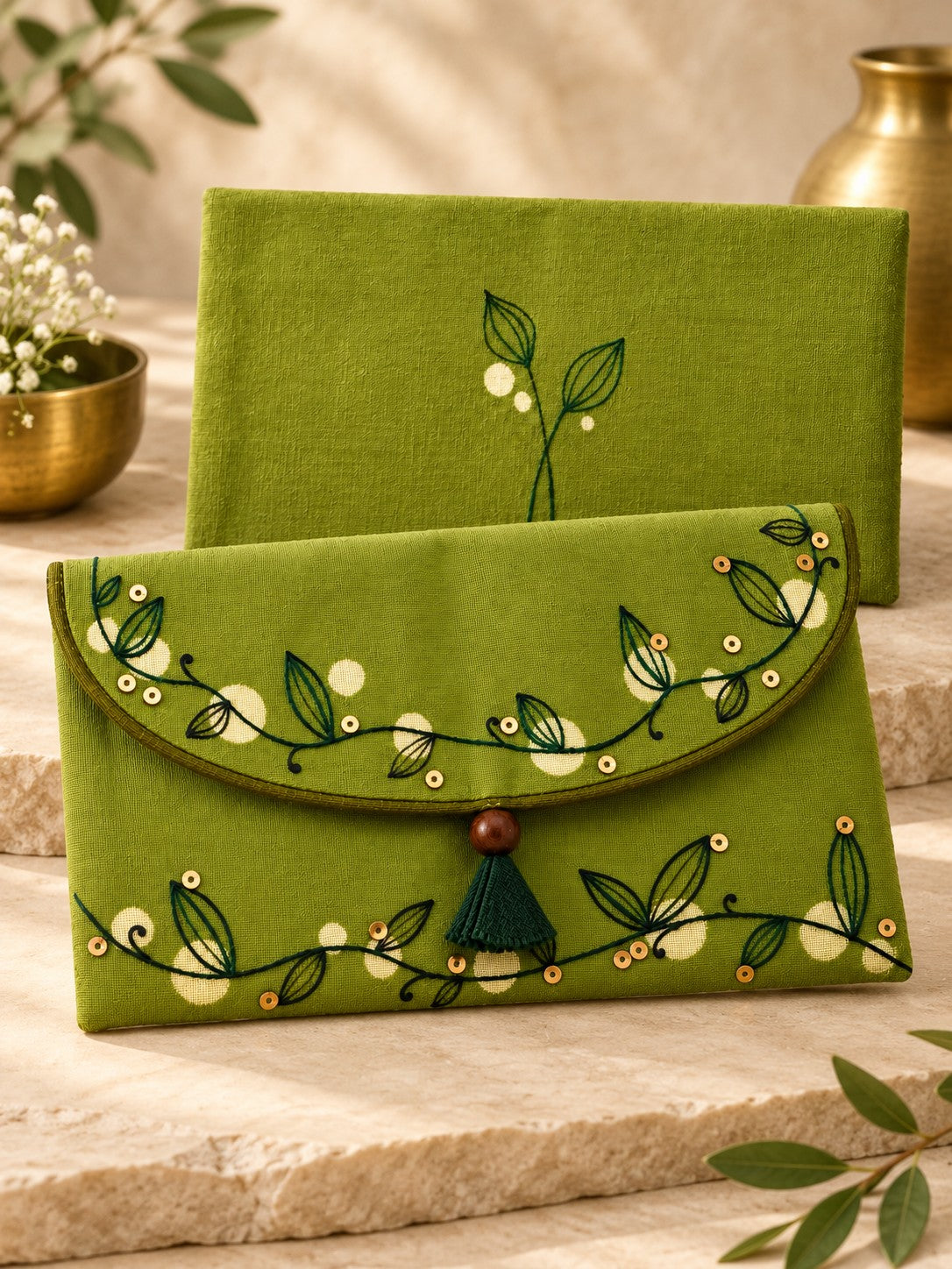 Front and back of the Bel Buti Khadi shagun envelope