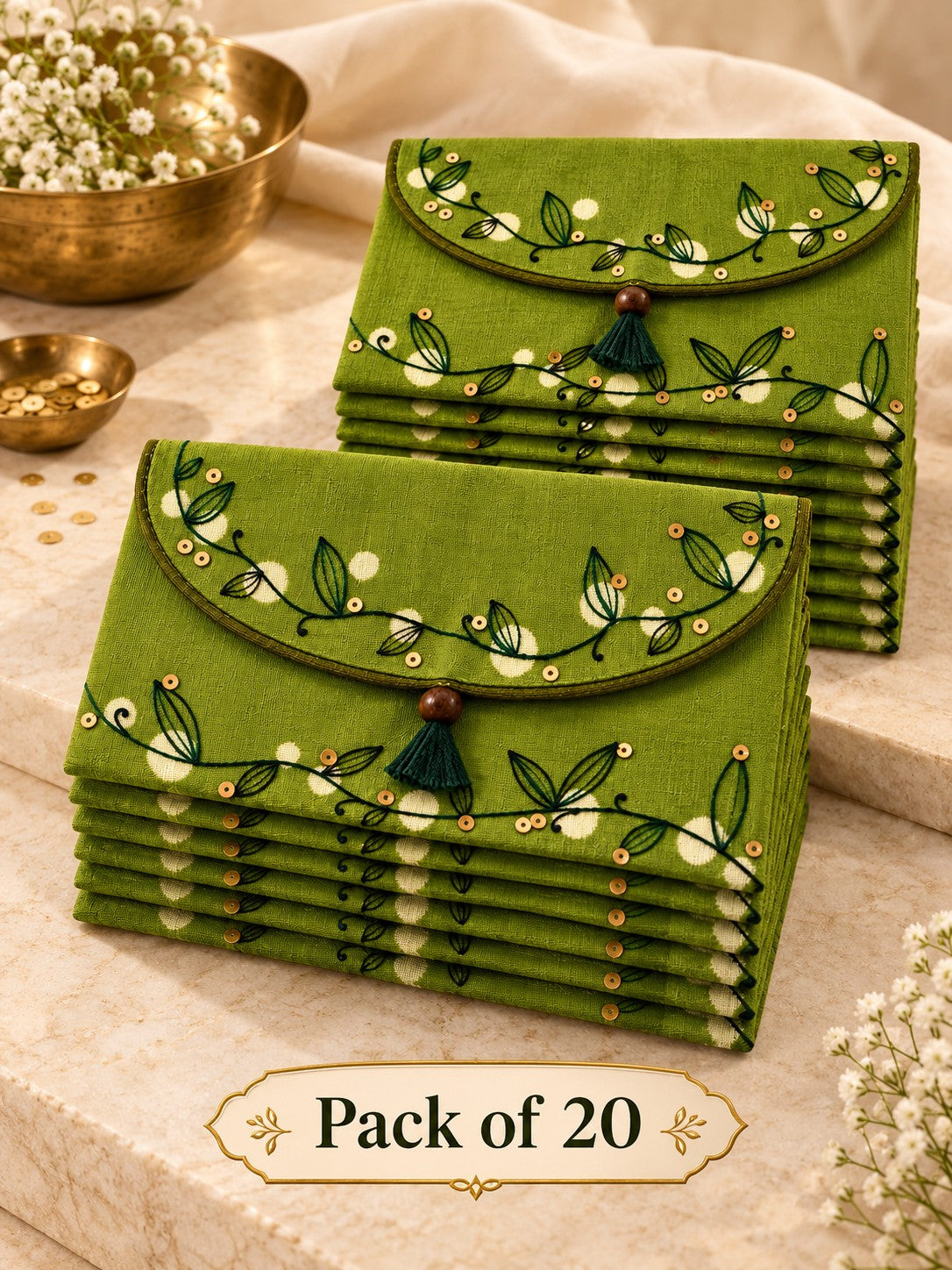 Bel Buti Khadi shagun envelopes pack of 20