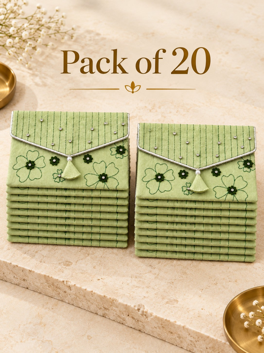Dhaani Khadi shagun envelopes pack of 20