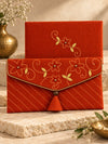 Front and back of the Gerua Khadi shagun envelope