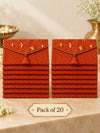 Gerua Khadi shagun envelopes pack of 20