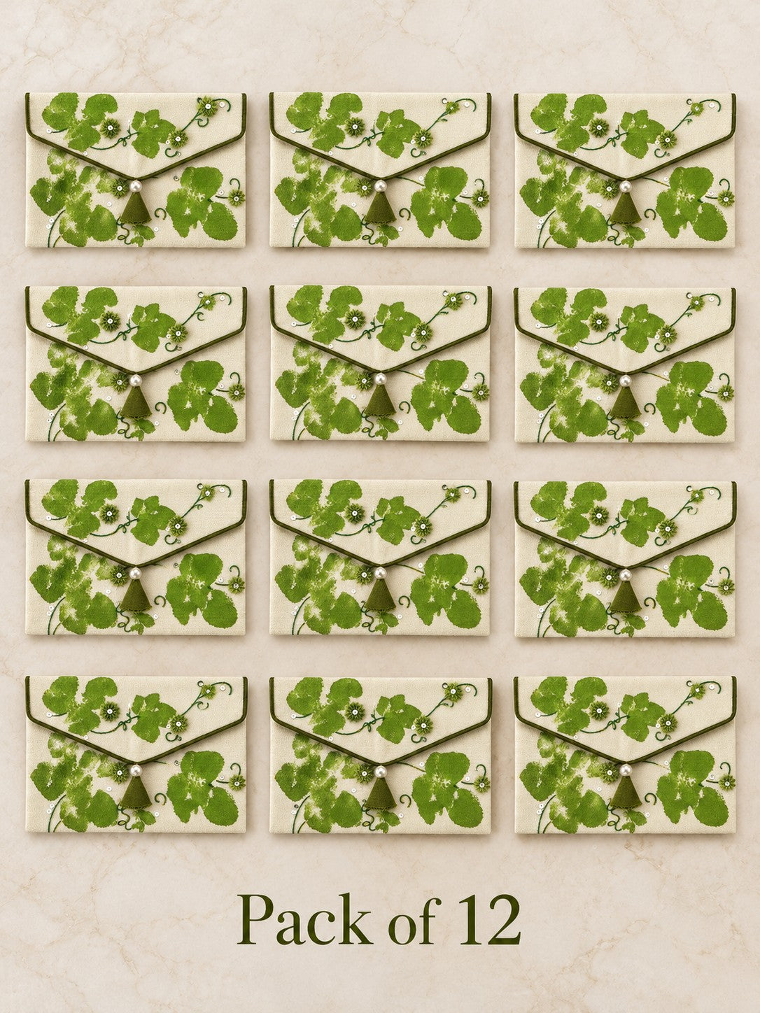Hariyali Khadi shagun envelopes pack of 12