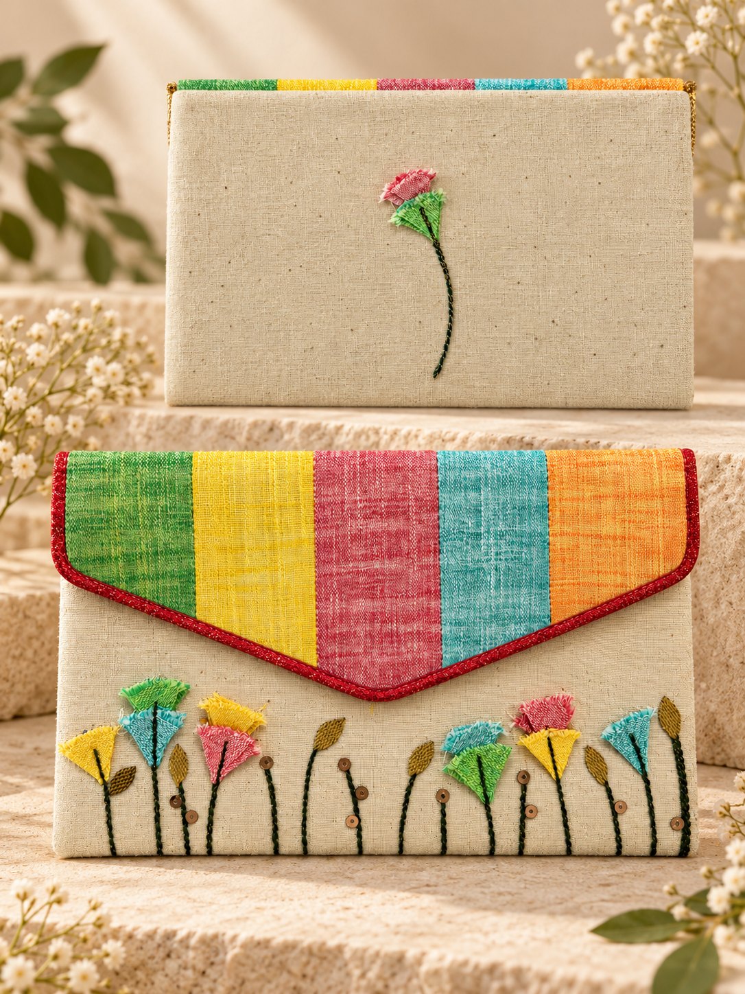 Front and back of Khadi shagun envelope