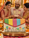 Family gifting shagun envelope at a wedding