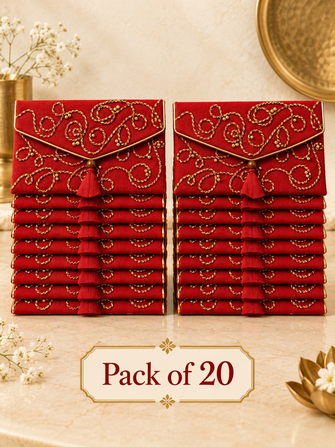 Lehar Khadi shagun envelopes pack of 20