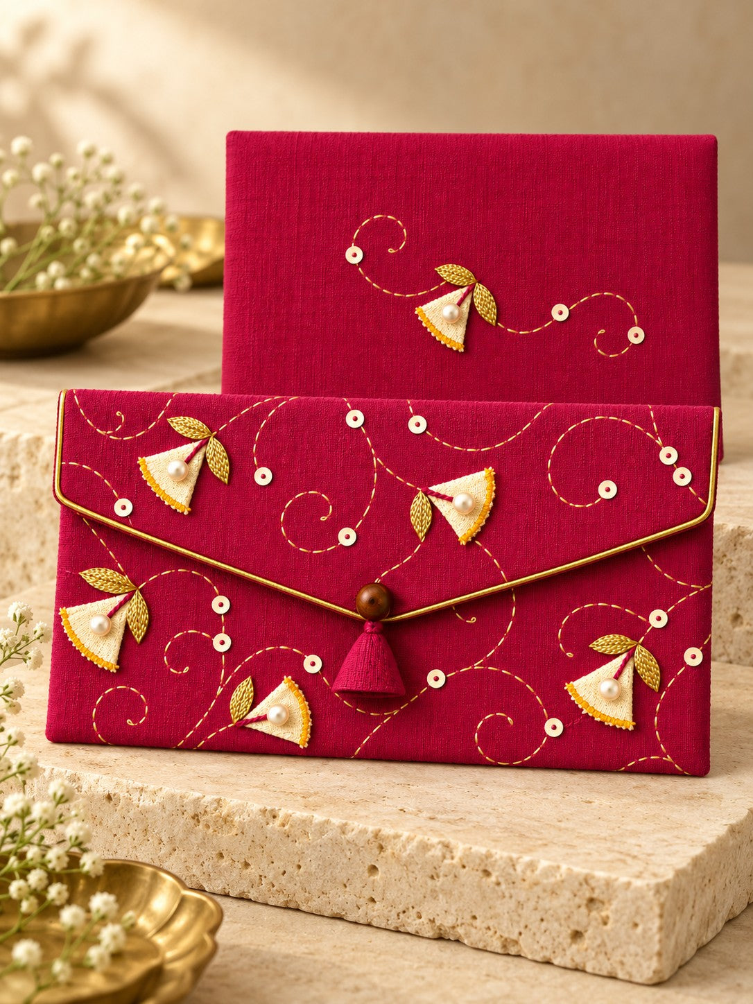 Front and back of the Rani Khadi shagun envelope