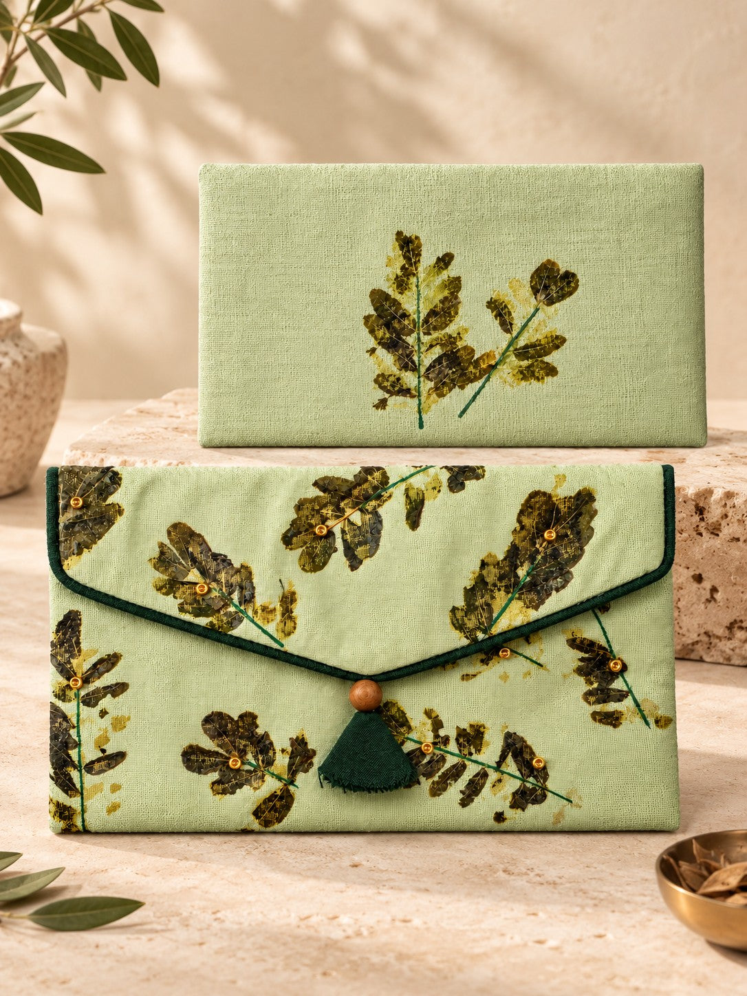 Front and back of the Vanya Khadi shagun envelope
