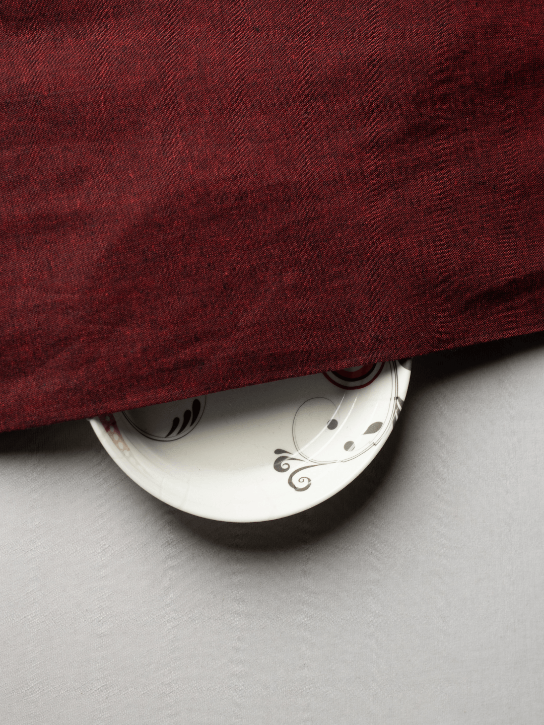 Dark Maroon Color Plain Traditional Khadi