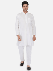 White Khadi Cotton Kurta