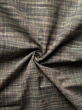 Bluish Gray Traditional Pattern Pure Khadi Fabric