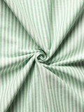 White & Green Big Line Trending Khadi Fabric