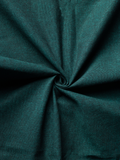 Dark Green Plain Fine 100% Khadi Fabric