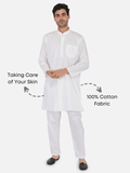 White Khadi Cotton Kurta